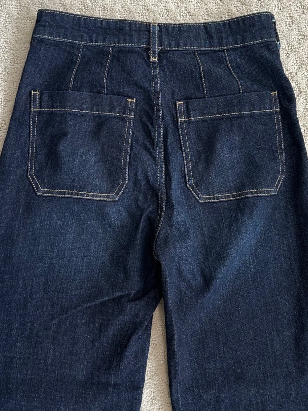 Pilcro The Column High-Rise Straight Jeans Dark Wash 25 Modern Classic Denim - Picture 10 of 16